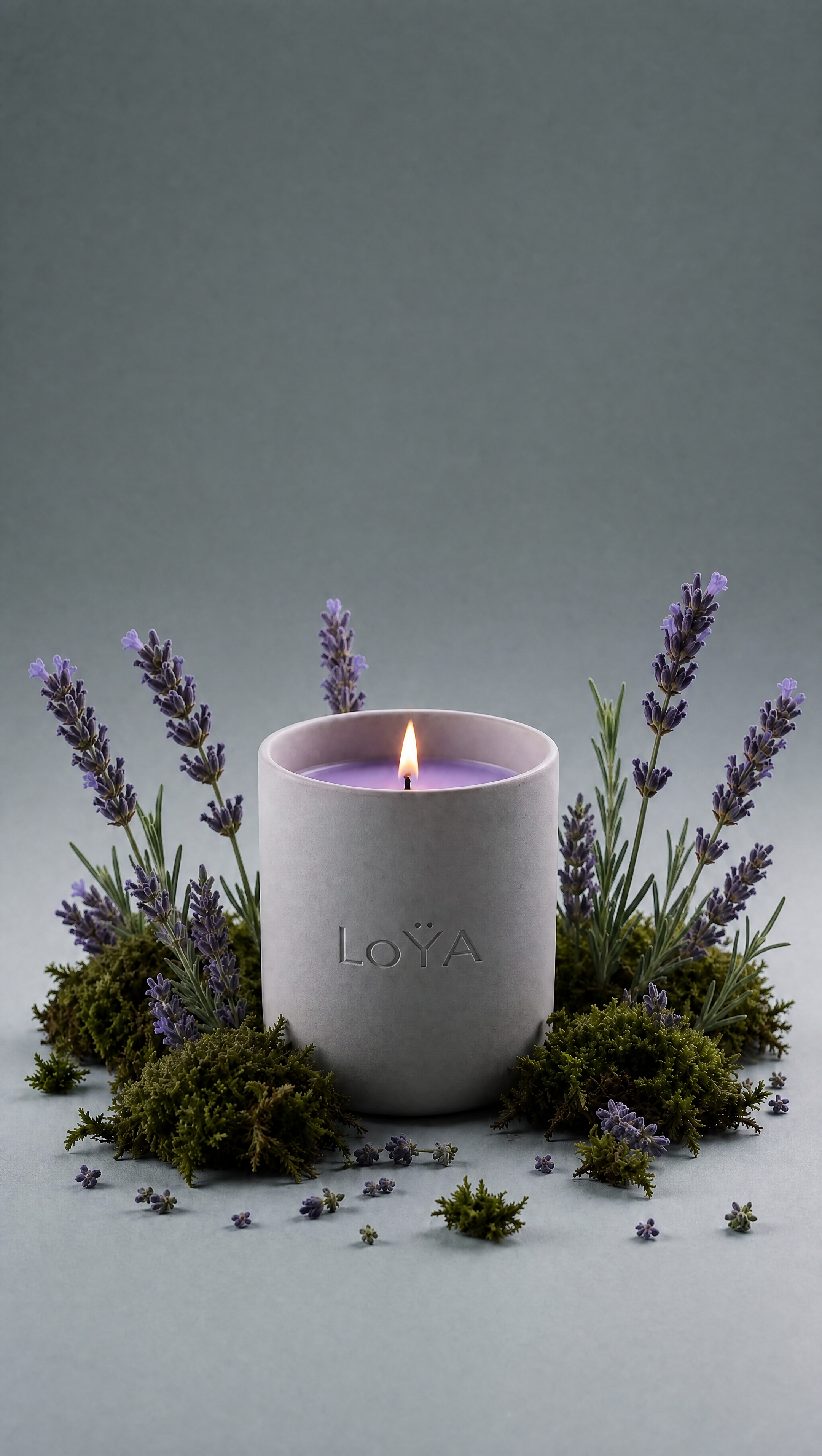 LoYA Lavender - Matte Ivory Jar with Lavender Wax