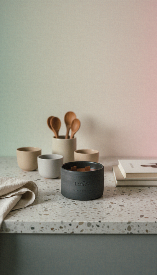 LoYA Coffee Candle with Frankincense oil - 450g