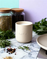 LoYA Zaatar Thyme – Pastel Nude Jar, Warm Olive Wax