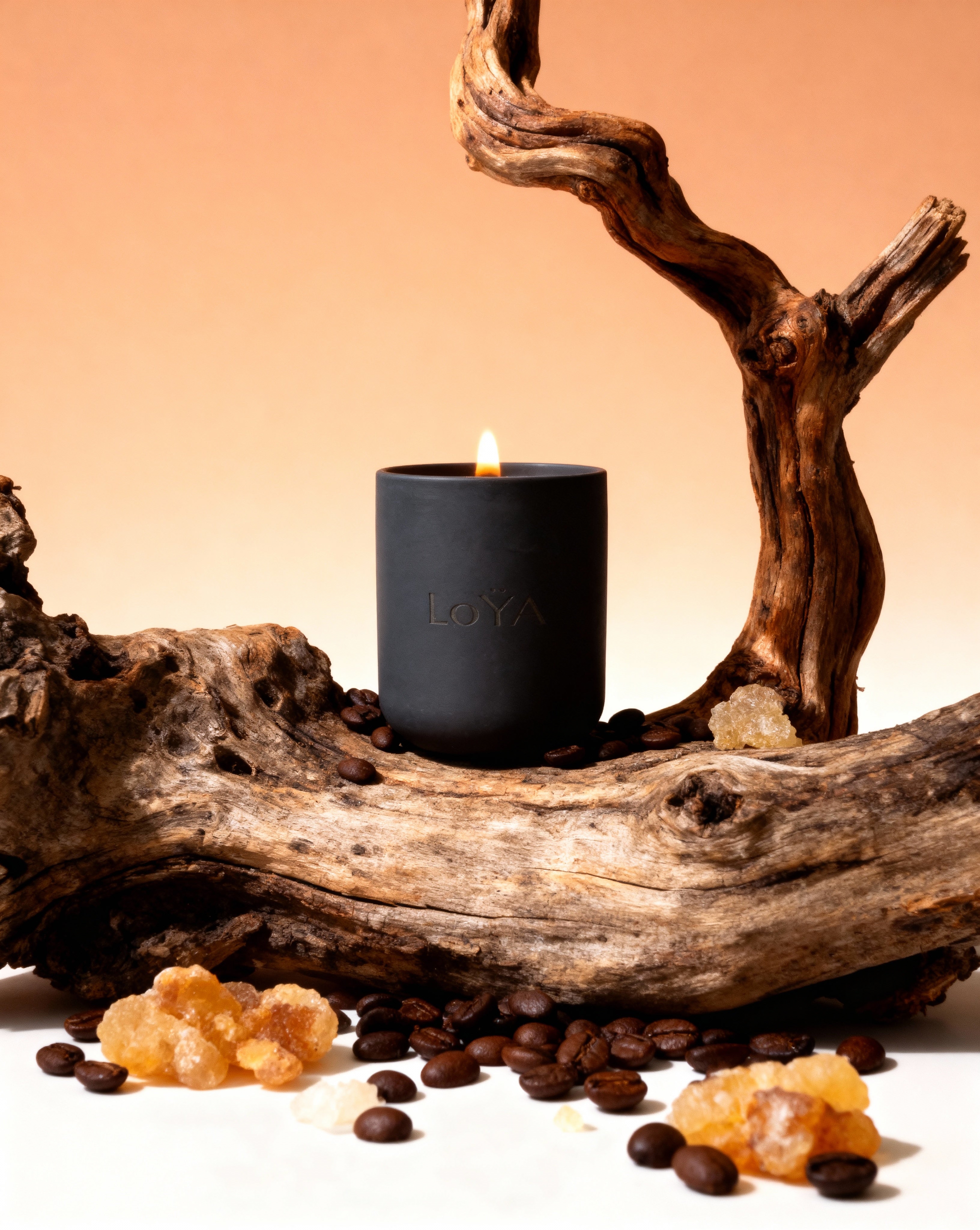 LoYA Coffee Candle with Frankincense Oil - 200g